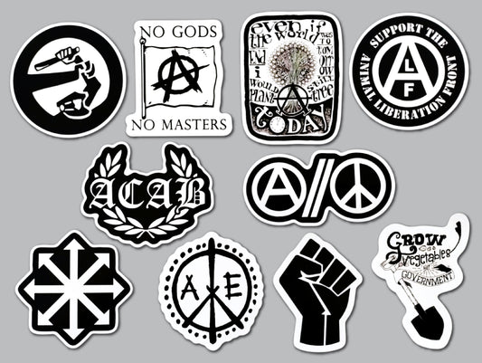 Anarchist Sticker Lot (10 Stickers) SET 2