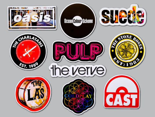 Britpop Sticker Pack (10 Stickers) Set 1