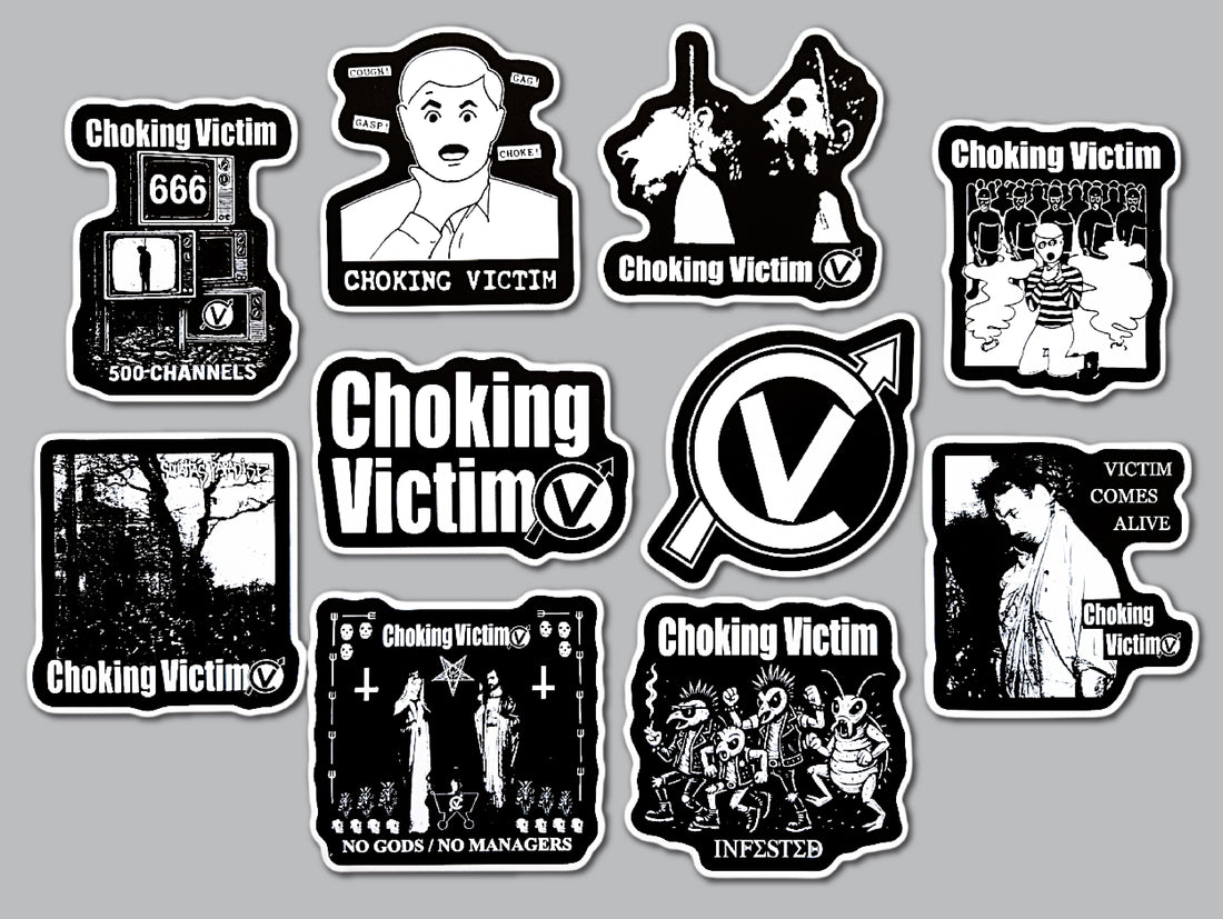 Victim Sticker Choking Victim Sticker Pack (10 Stickers) – Omni-Cult