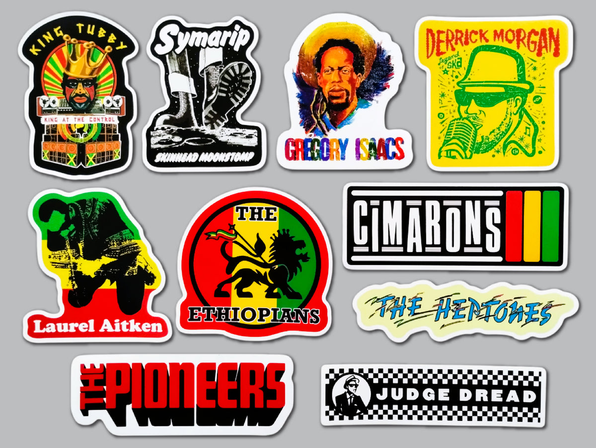 Reggae Car Sticker Classic Reggae & Ska Sticker Pack (10 Stickers) SET 2 – Omni-Cult