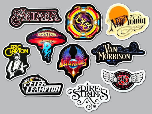 Classic Rock Sticker Pack (10 Stickers) Set 5
