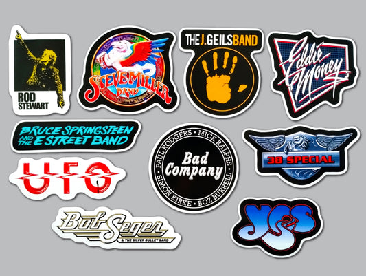 Classic Rock Sticker Pack (10 Stickers) Set 6