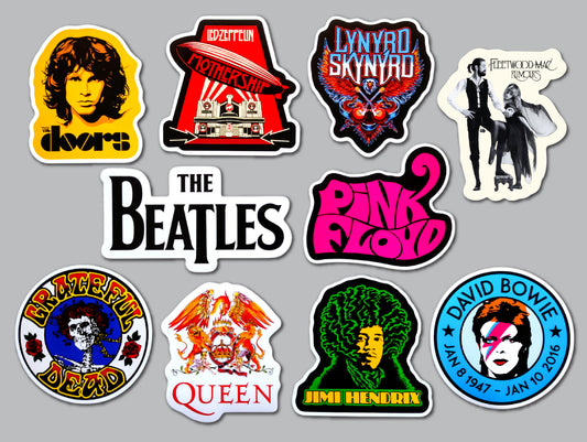 Classic Rock Sticker Pack (10 Stickers) Set 7
