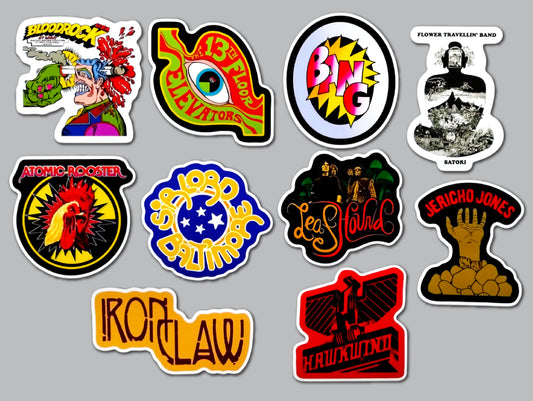Classic Rock Sticker Pack (10 Stickers) Set 8