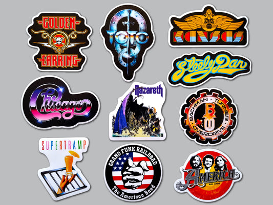 Classic Rock Sticker Pack (10 Stickers) Set 9