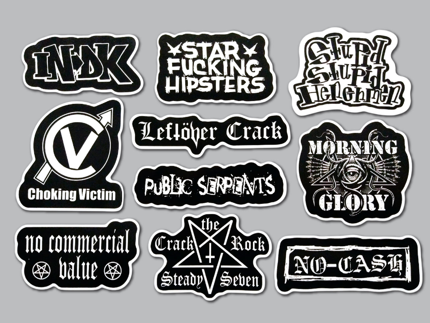 Crack Rock Steady / Ska-Punk Sticker Pack (10 Stickers)