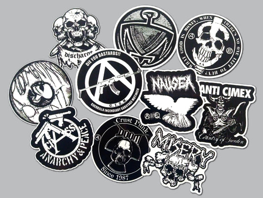 Crust Punk Sticker Pack (10 Stickers) SET 1