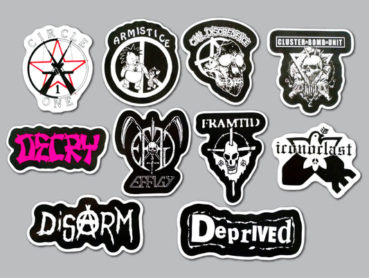 Crust Punk Sticker Pack (10 Stickers) SET 10