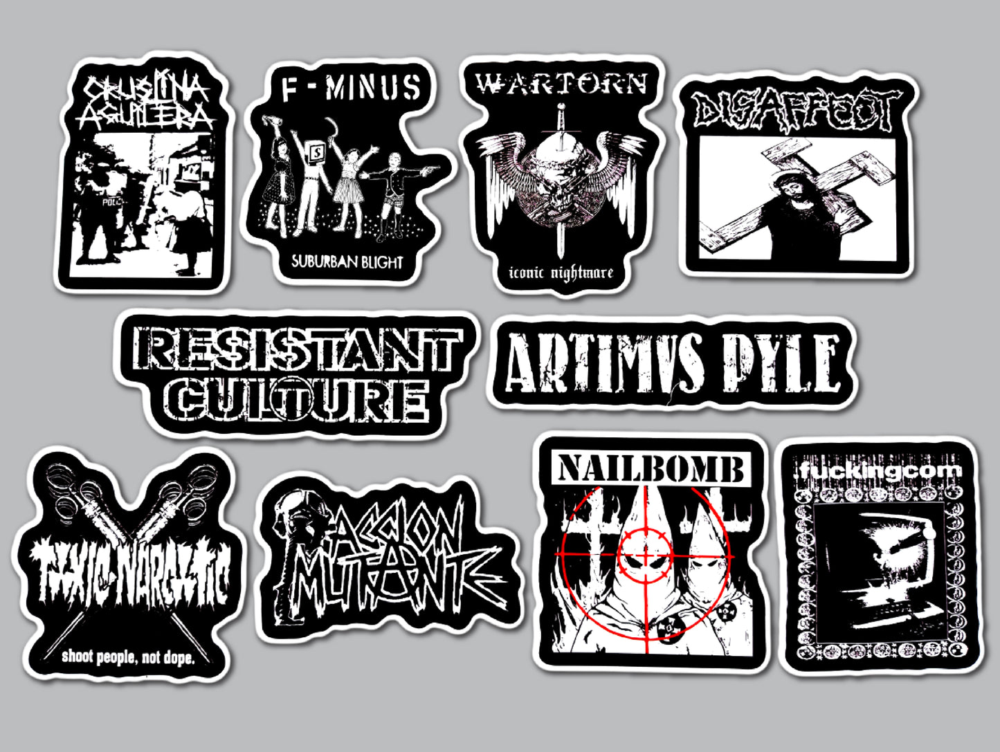 Crust Punk Sticker Pack (10 Stickers) SET 13