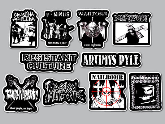 Crust Punk Sticker Pack (10 Stickers) SET 13