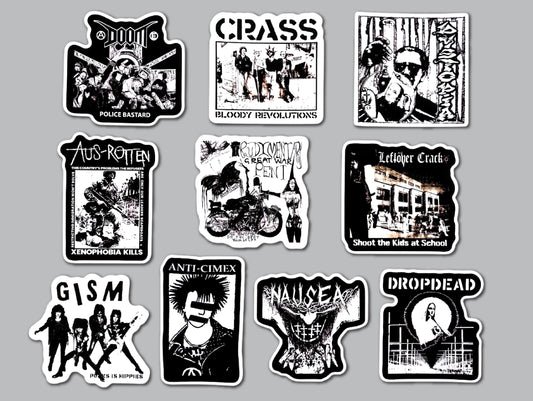 Crust Punk Sticker Pack (10 Stickers) SET 15