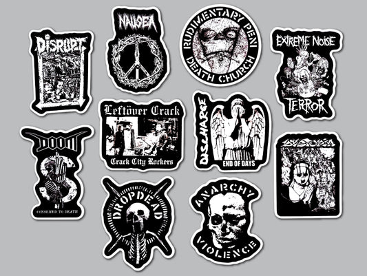Crust Punk Sticker Pack (10 Stickers) SET 17