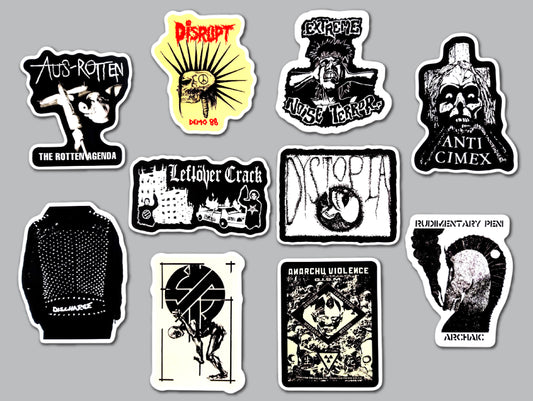Crust Punk Sticker Pack (10 Stickers) SET 18