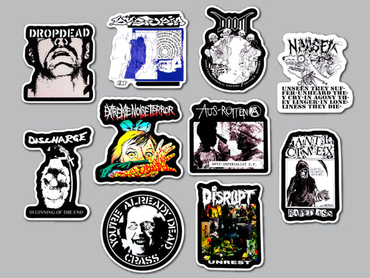 Crust Punk Sticker Pack (10 Stickers) SET 20