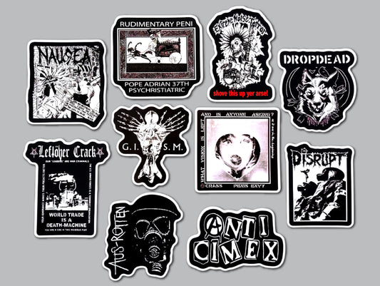 Crust Punk Sticker Pack (10 Stickers) SET 23