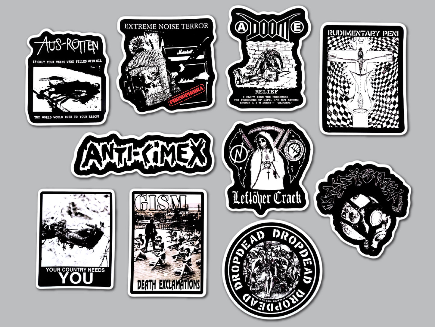 Crust Punk Sticker Pack (10 Stickers) SET 25