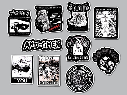 Crust Punk Sticker Pack (10 Stickers) SET 25