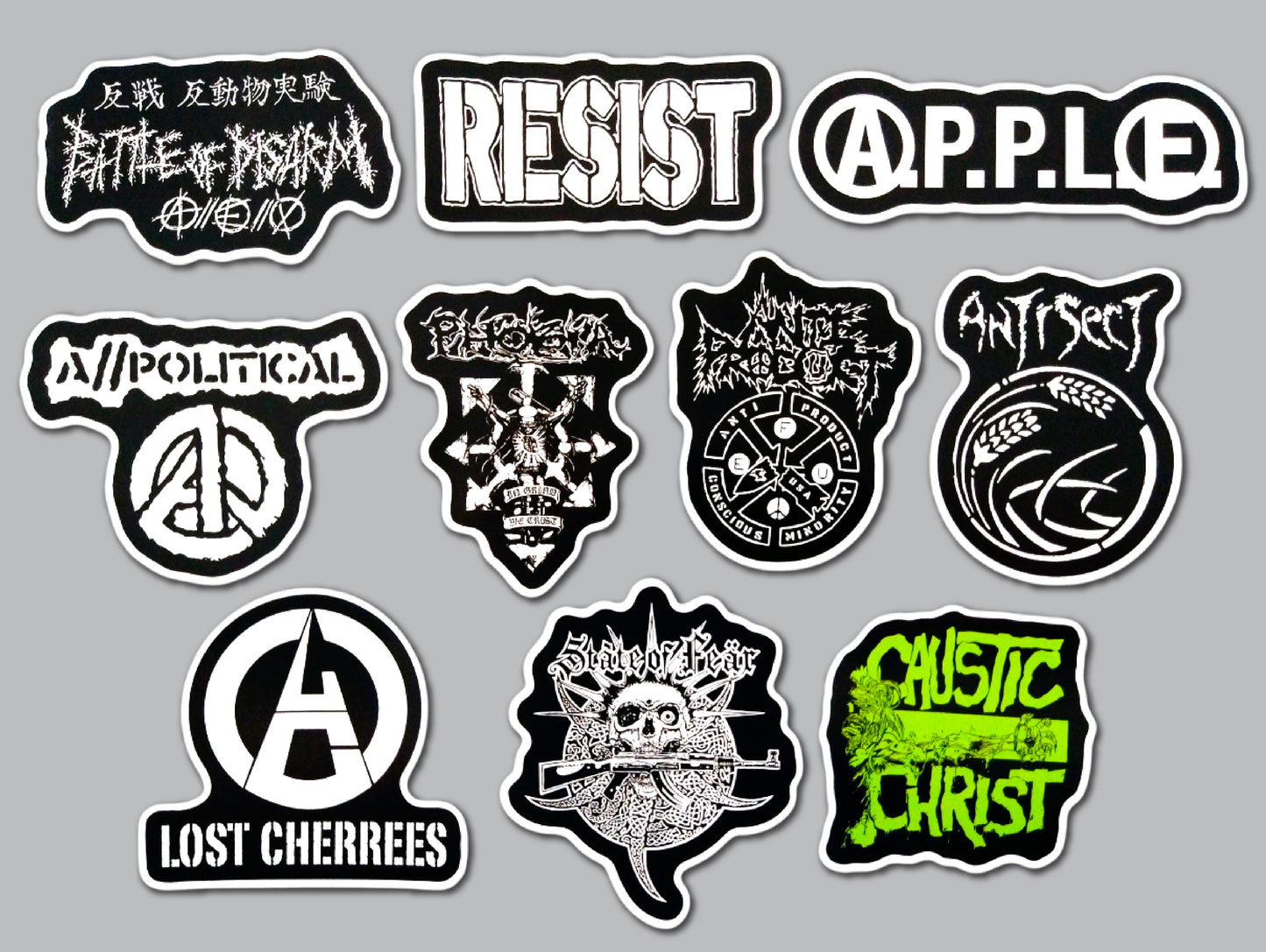 Crust Punk Sticker Pack (10 Stickers) SET 6
