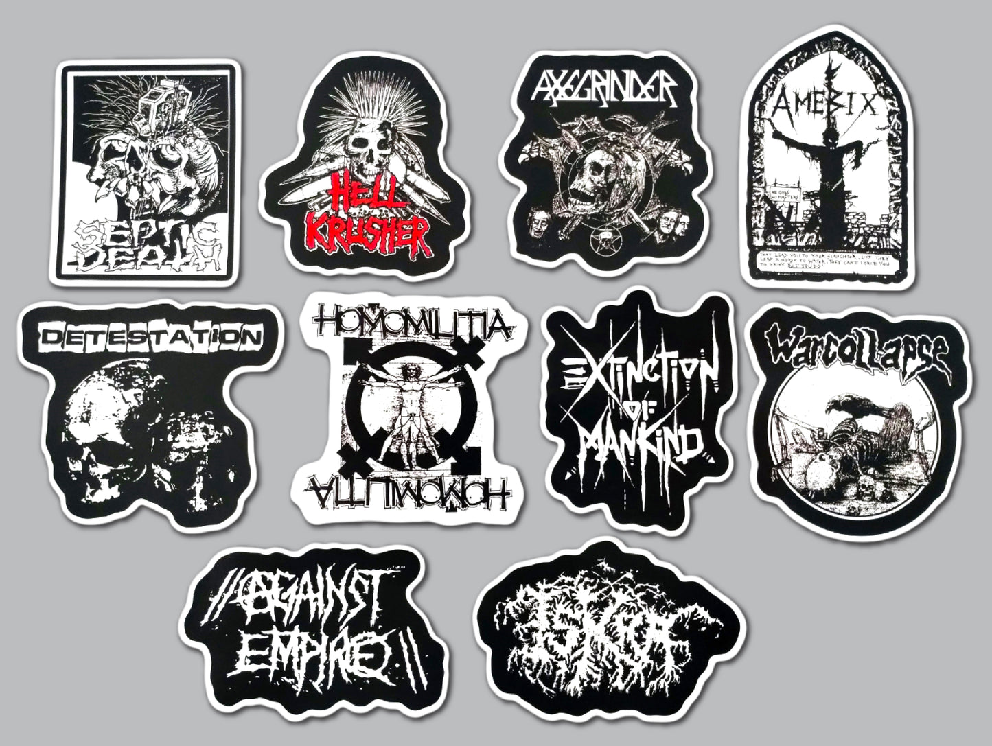 Crust Punk Sticker Pack (10 Stickers) SET 7