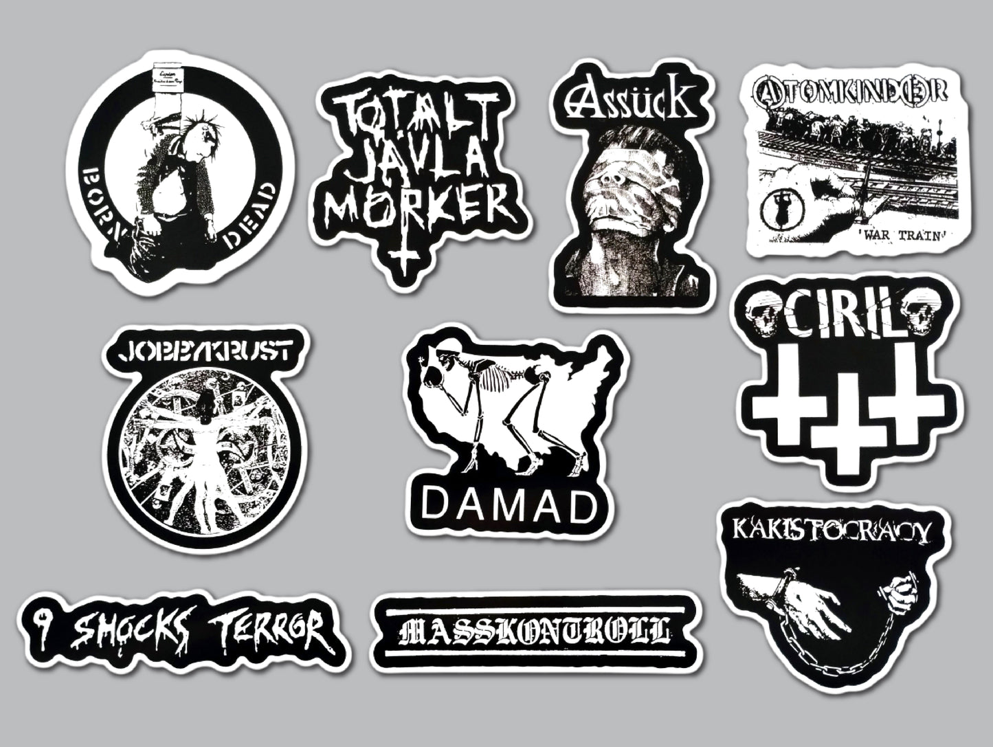 Crust Punk Sticker Pack (10 Stickers) SET 9