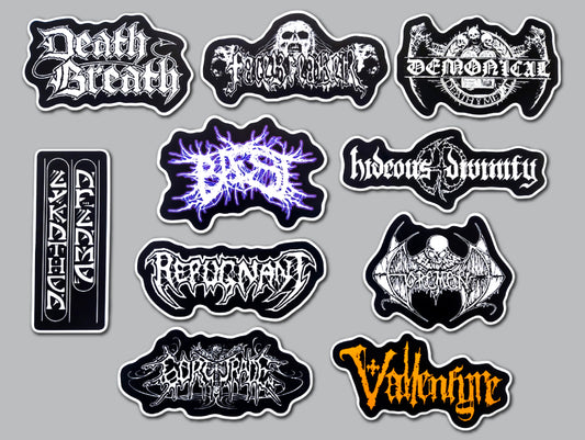 Death Metal Sticker Pack (10 Stickers) Set 12