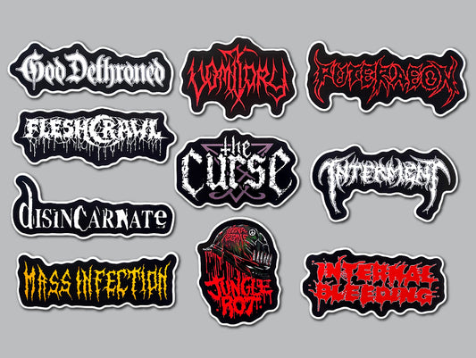 Death Metal Sticker Pack (10 Stickers) Set 14