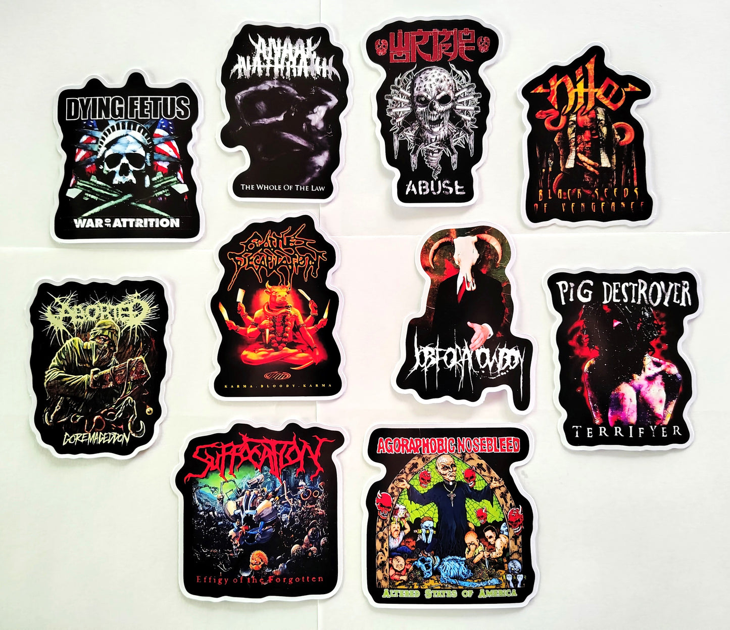 Death Metal Sticker Pack (10 Stickers) Set 21
