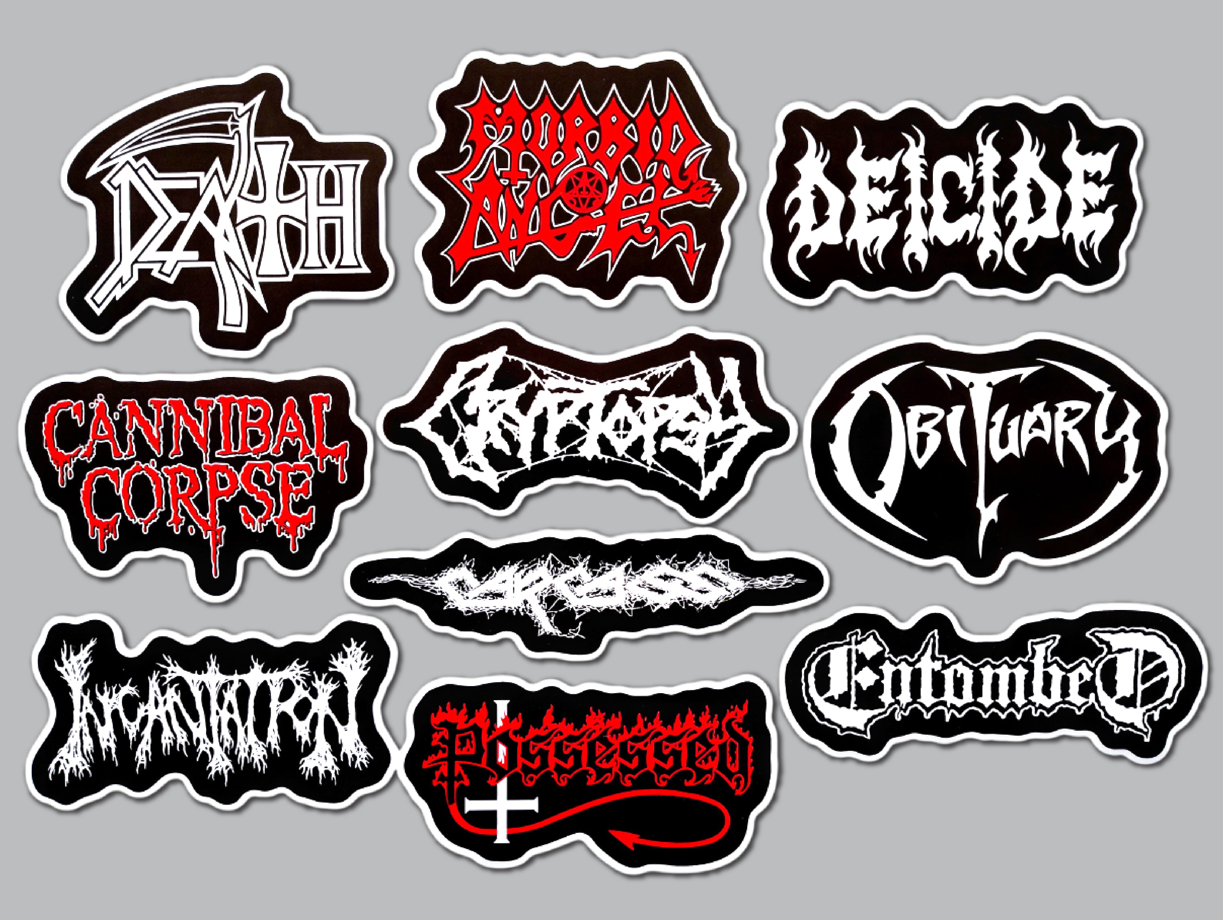 Death Metal Sticker Pack (10 Stickers) Set 1 β Omni-Cult