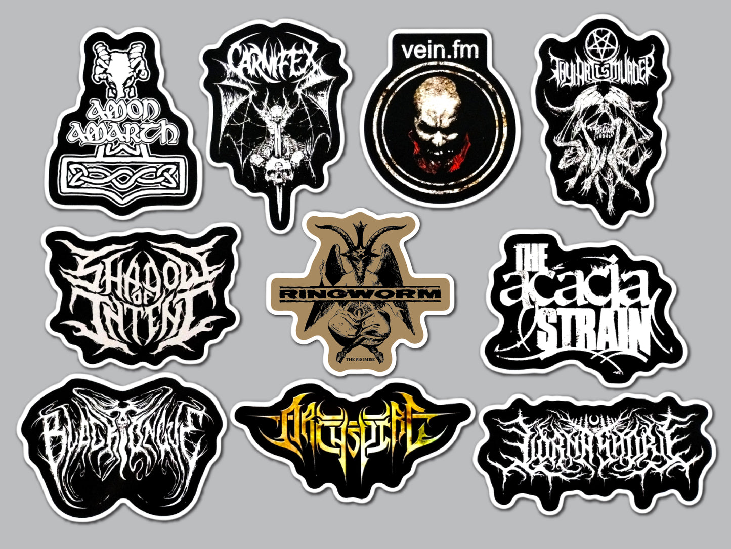 Death Metal Sticker Pack (10 Stickers) Set 6