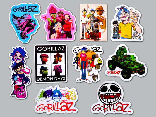 Gorillaz Sticker Pack (10 Stickers)
