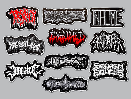 Grindcore / Goregrind Sticker Pack (10 Stickers) SET 7