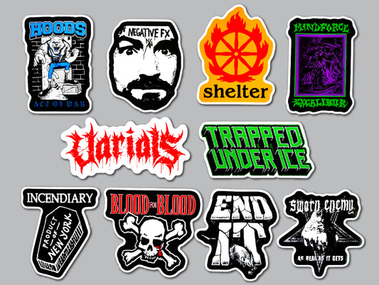 Hardcore / Punk / Metal Sticker Pack (10 Stickers) SET 6
