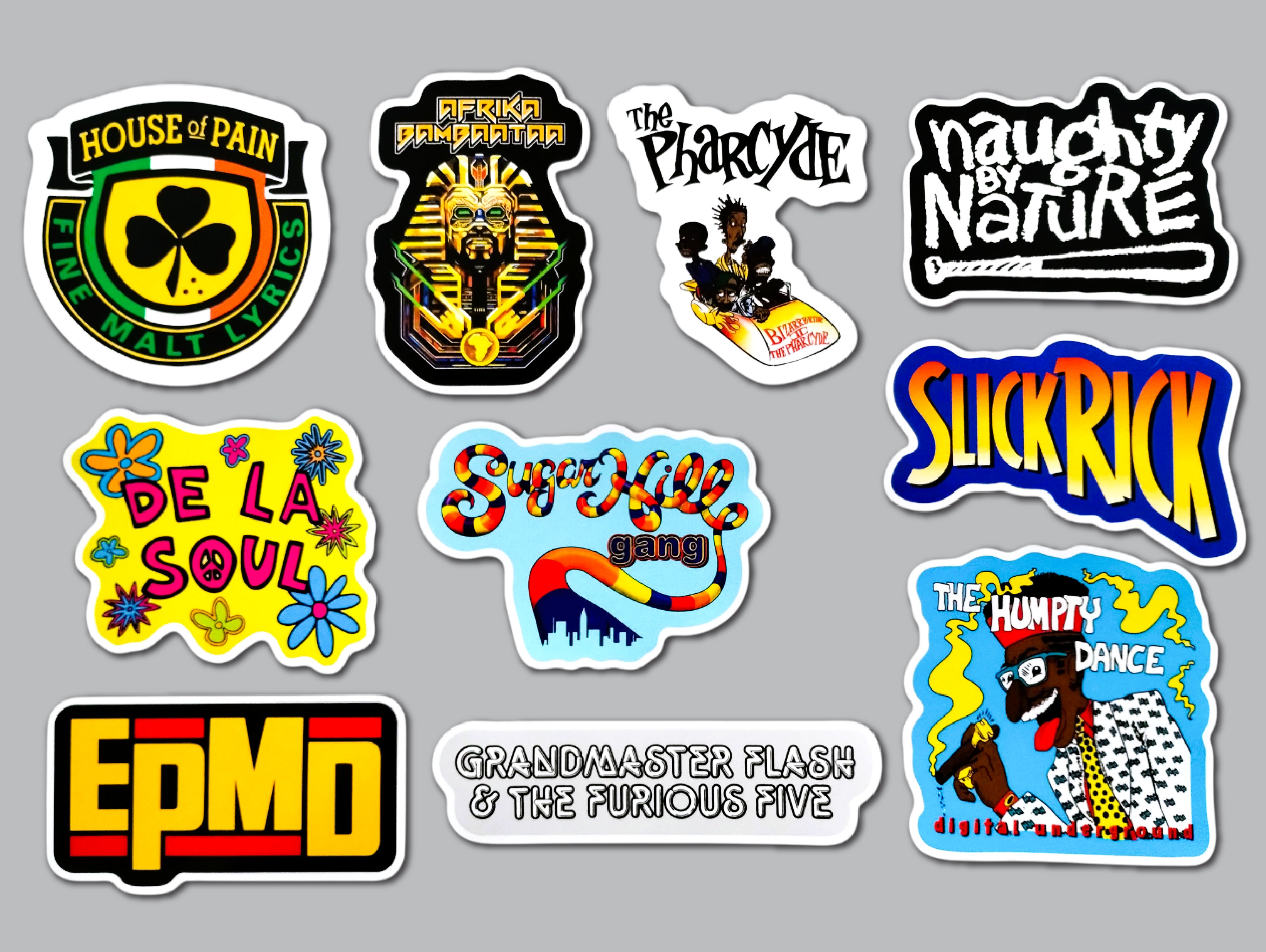 Classic Hip-Hop Sticker Pack (10 Stickers) Set 4 – Omni-Cult