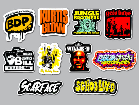 Classic Hip-Hop Sticker Pack (10 Stickers) Set 8