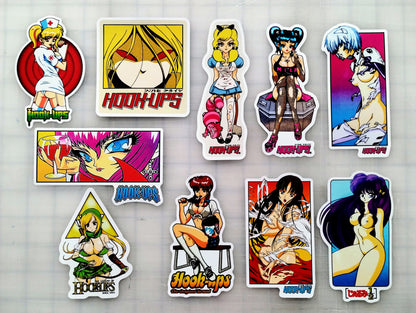 Hook-Ups Skateboards MASSIVE Anime Sticker Pack (120 Stickers)