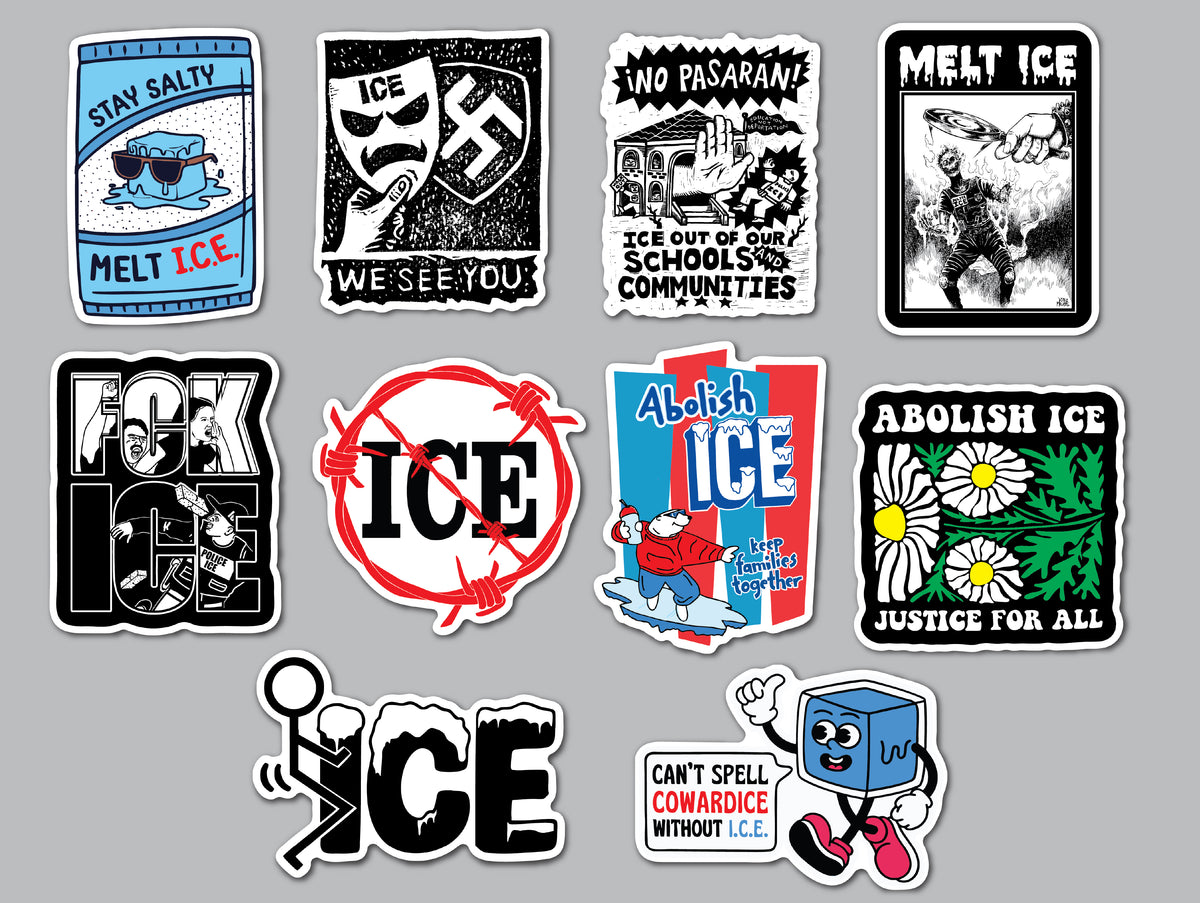 Anti-ICE Sticker Pack (10 Stickers) melt stop abolish protest la migra ...