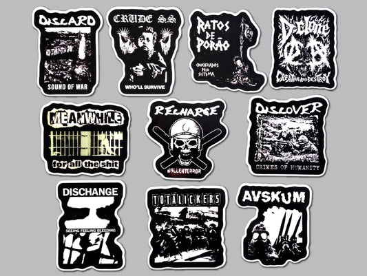 D-Beat Raw Punk Sticker Pack (10 Stickers) SET 2