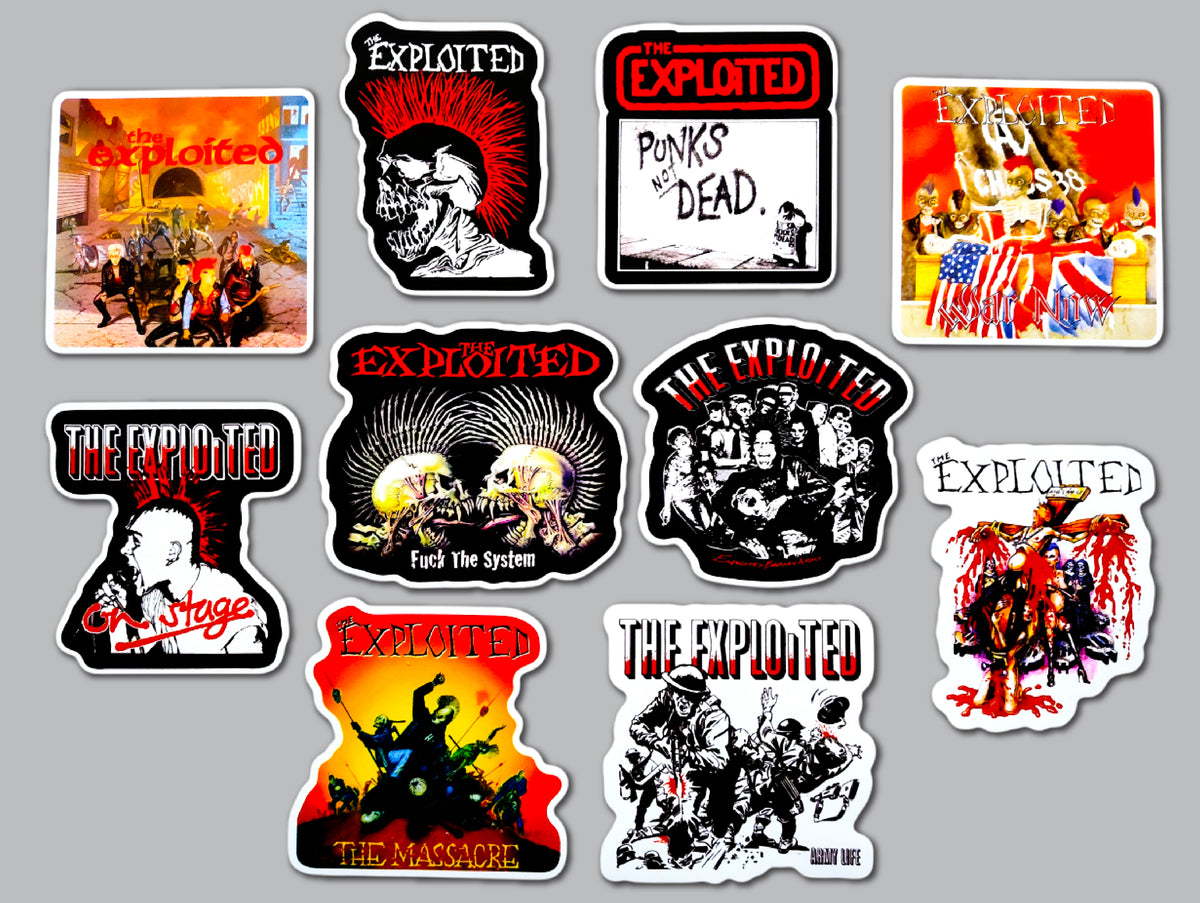 Shell Shock Exploit Stickers The Exploited Sticker Pack (10 Stickers) – Omni-Cult