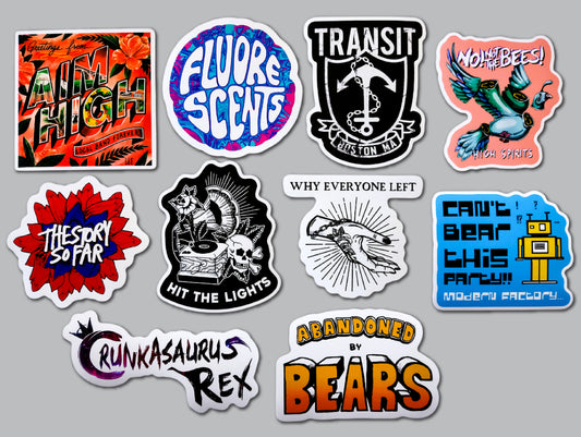 Pop Punk Sticker Pack (10 Stickers) Set 4