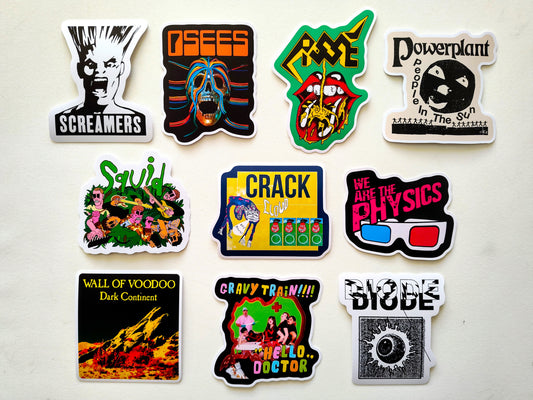 Synth Punk / Post Punk Sticker Pack (10 Stickers) SET 1
