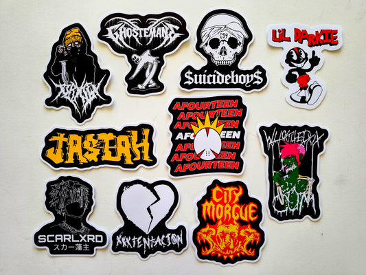 Trap Metal / Hip-Hop Sticker Pack (10 Stickers) Set 1