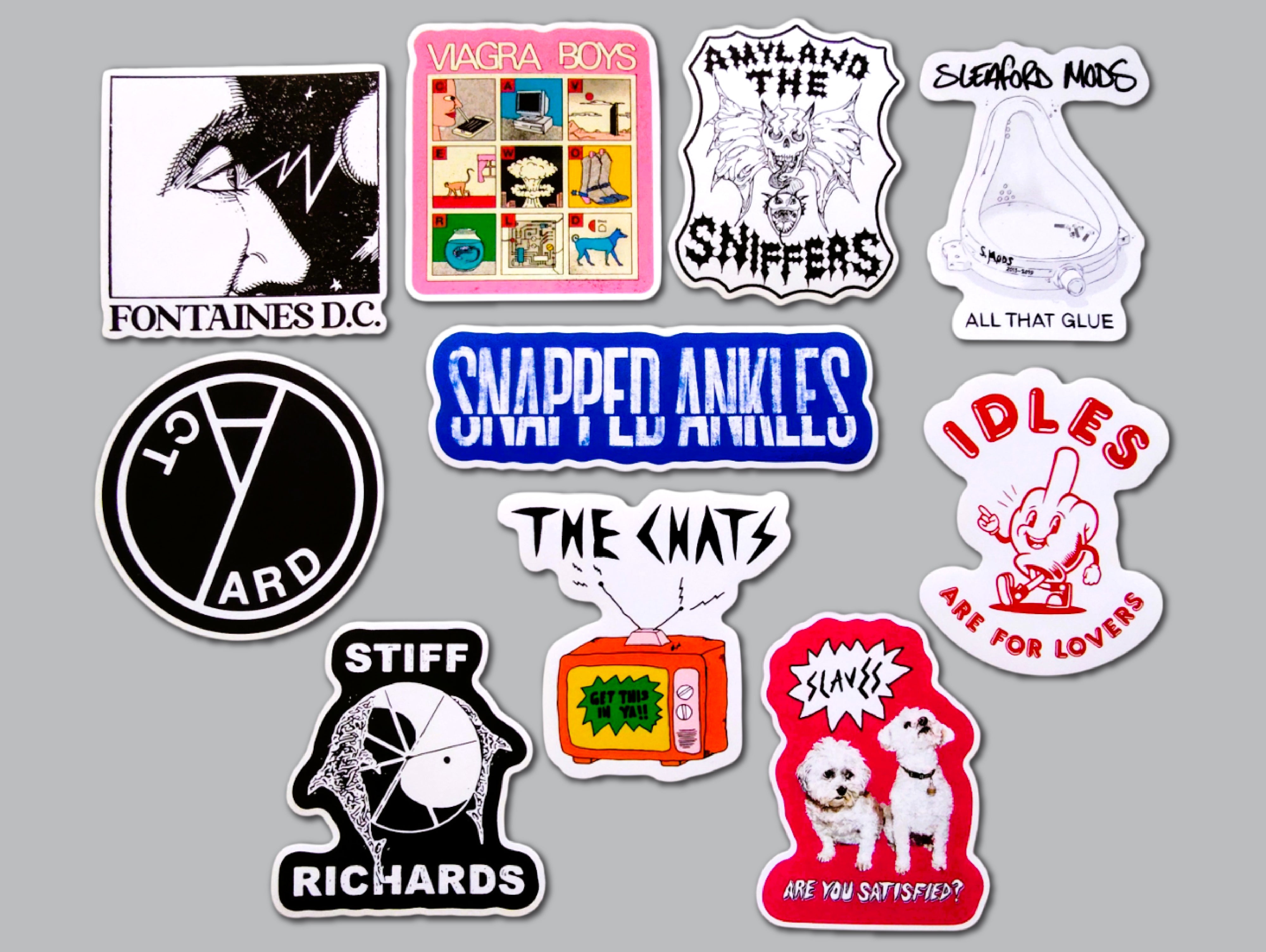 Post-Punk Revival Sticker Pack (10 Stickers) SET 2 – Omni-Cult