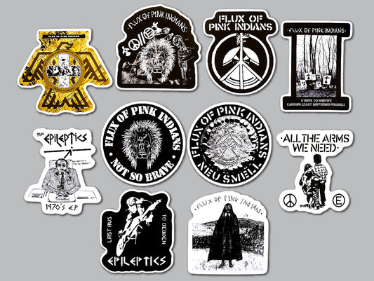 Flux Of Pink Indians Sticker Pack (10 Stickers)