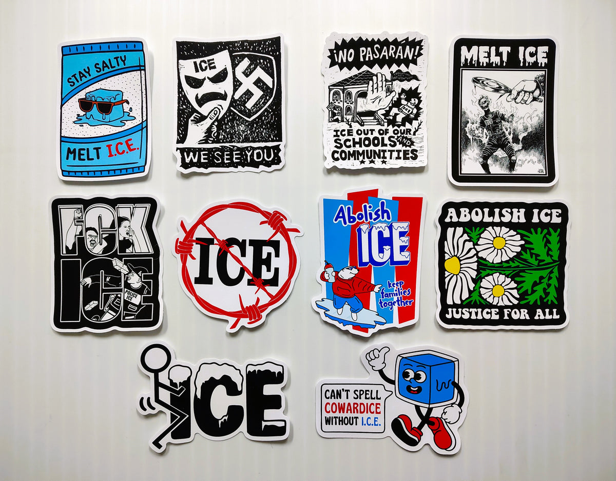 Anti-ICE Sticker Pack (10 Stickers) melt stop abolish protest la migra ...
