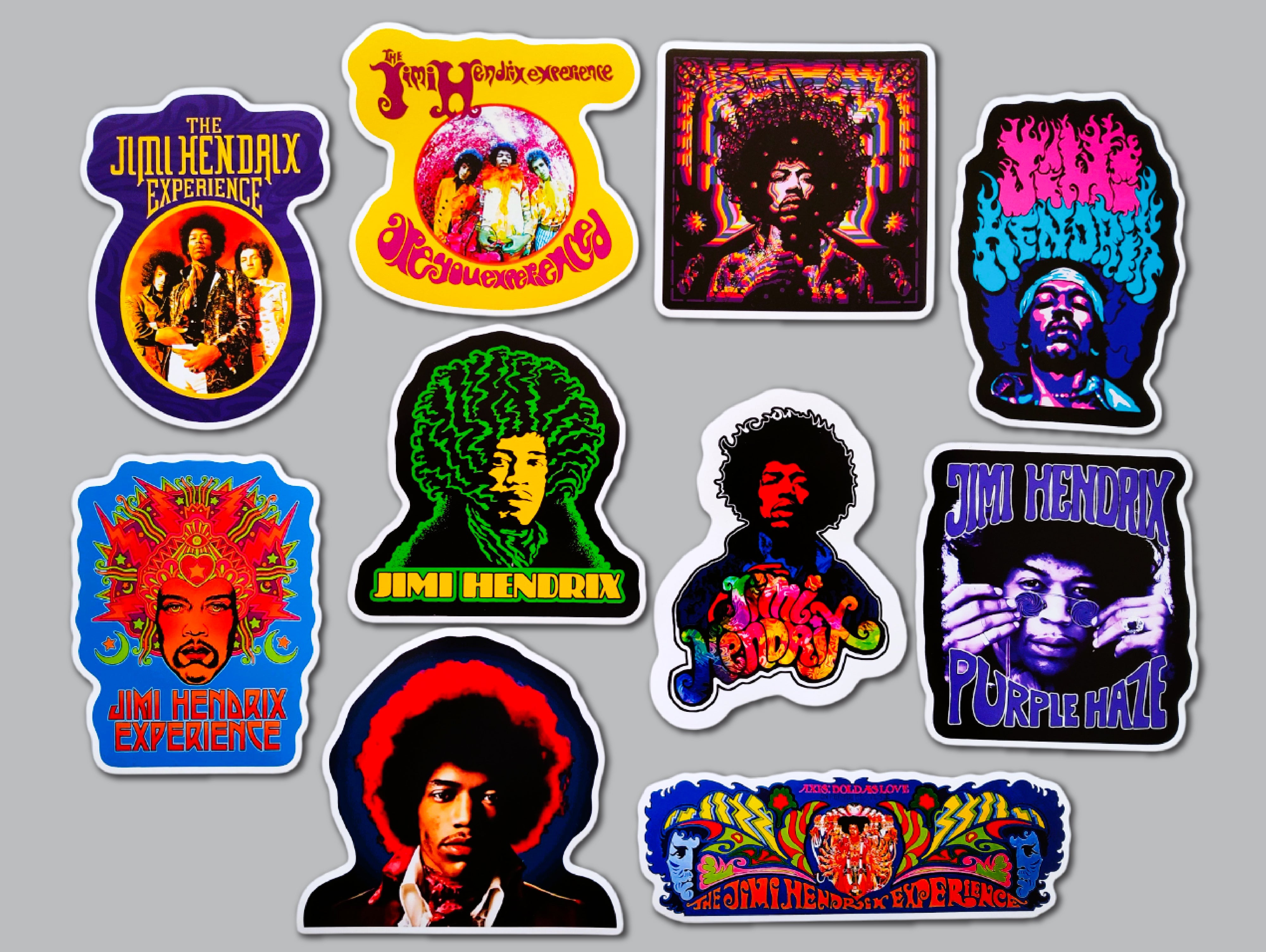 Jimi Hendrix Sticker Pack (10 Stickers) – Omni-Cult