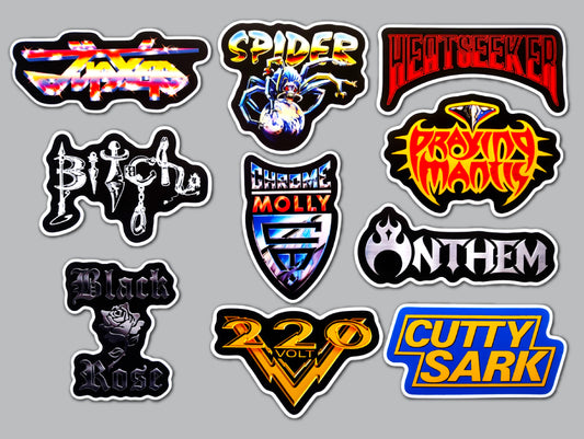 Metal / Hard Rock Sticker Pack (10 Stickers) SET 11