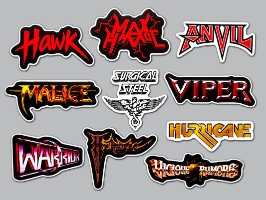 Metal / Hard Rock Sticker Pack (10 Stickers) SET 12