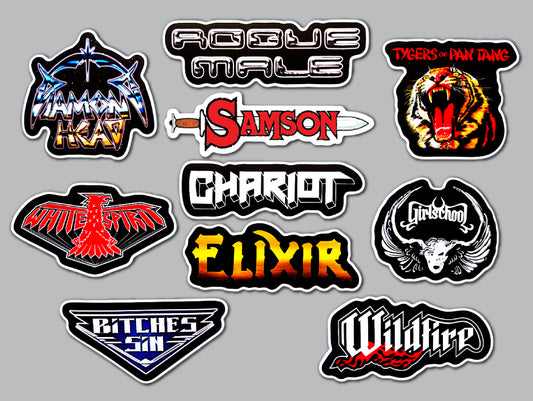 Metal / Hard Rock Sticker Pack (10 Stickers) SET 14