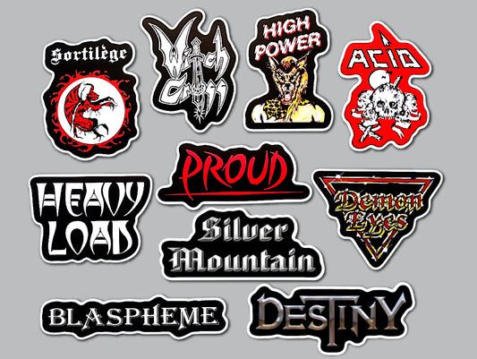 Metal / Hard Rock Sticker Pack (10 Stickers) SET 15