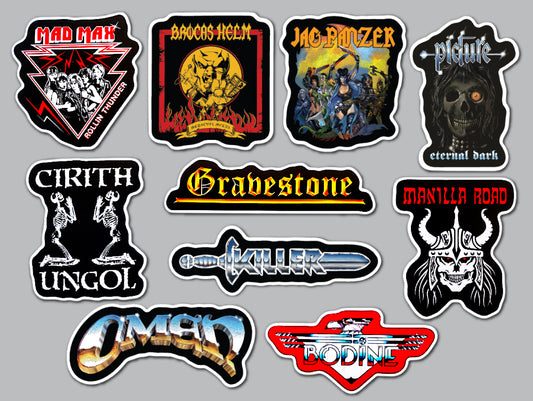 Metal / Hard Rock Sticker Pack (10 Stickers) SET 16